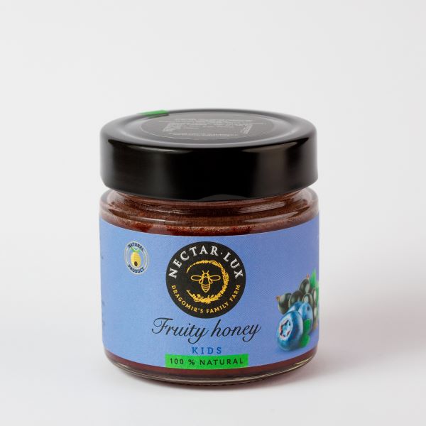 Featured image for “Fruity Honey - Miere+Coacăze Neagre & Afine Liofilizate”